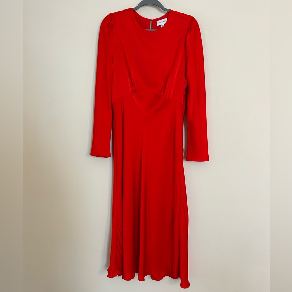 Lucy Paris red gown